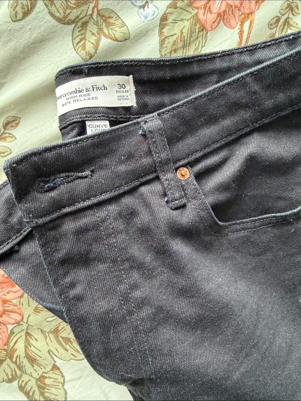 Abercrombie & Fitch Men's Black Relaxed Jeans